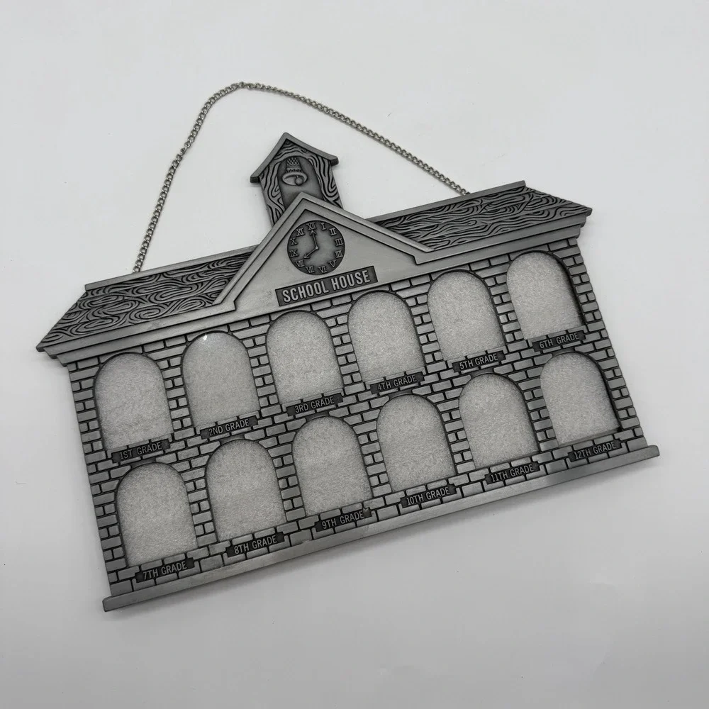 Vintage School House 1st-12th Grade Photo Frame Display Wall Hanging W/Box